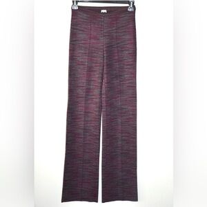 M Missoni purple gray wool blend knit straight leg high waist pants sz 40